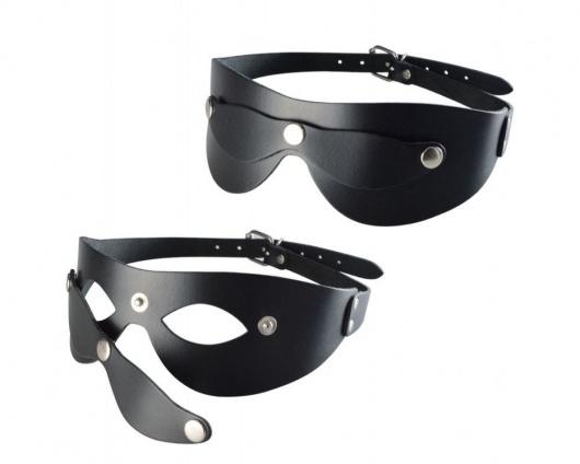 Черная кожаная маска  Новичок - Sitabella - купить с доставкой в Сочи