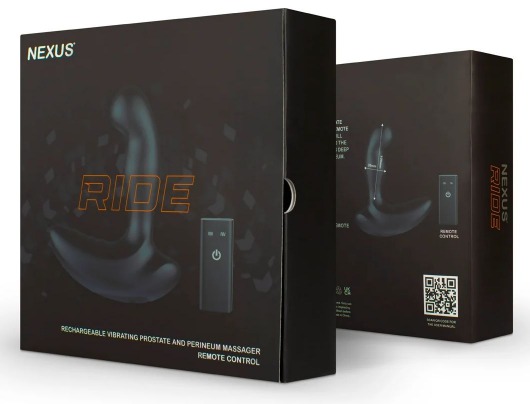 Черный вибромассажер простаты и промежности Nexus Ride - 14 см. - Nexus Range - в Сочи купить с доставкой