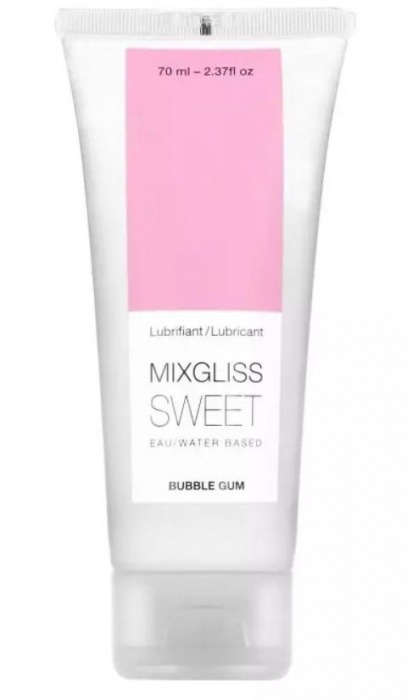 Смазка на водной основе Mixgliss Sweet с ароматом бабл-гам - 70 мл. - Mixgliss - купить с доставкой в Сочи