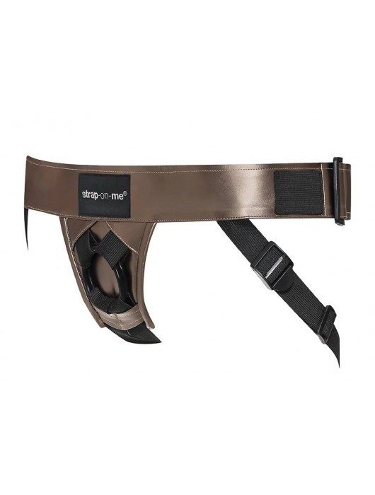 Бронзовый пояс для насадок Curious Harness - Strap-on-me - купить с доставкой в Сочи