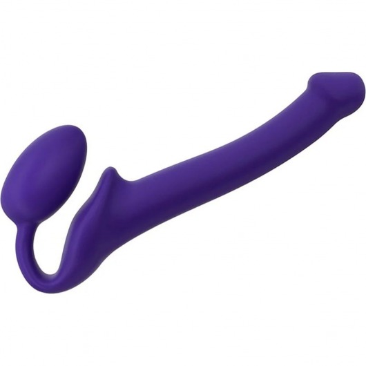 Фиолетовый безремневой страпон Silicone Bendable Strap-On - size S - Strap-on-me - купить с доставкой в Сочи