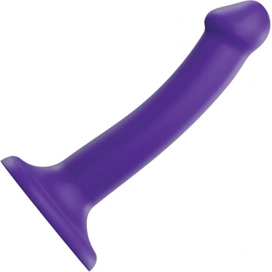 Фиолетовый фаллоимитатор-насадка Strap-On-Me Dildo Dual Density size S - 17 см. - Strap-on-me - купить с доставкой в Сочи