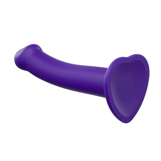 Фиолетовый фаллоимитатор-насадка Strap-On-Me Dildo Dual Density size L - 19 см. - Strap-on-me - купить с доставкой в Сочи