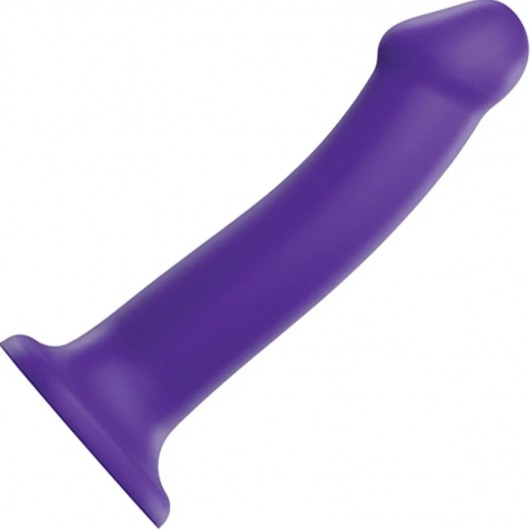Фиолетовый фаллоимитатор-насадка Strap-On-Me Dildo Dual Density size L - 19 см. - Strap-on-me - купить с доставкой в Сочи