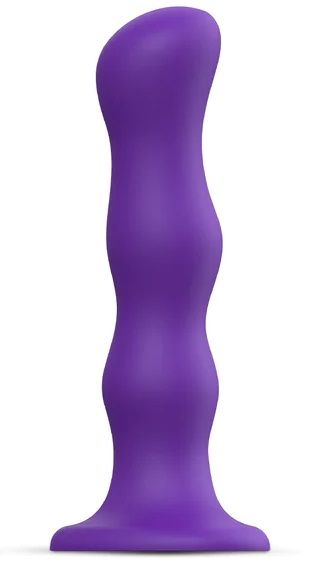 Фиолетовая насадка Strap-On-Me Dildo Geisha Balls size M - Strap-on-me - купить с доставкой в Сочи