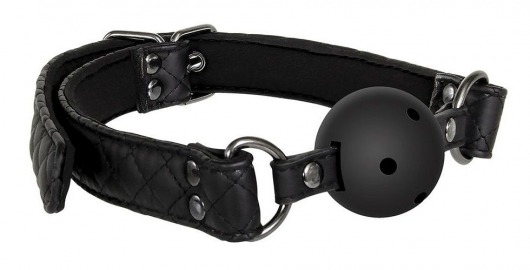 Черный кляп-шарик BALL GAG DIAMOND - Dream Toys - купить с доставкой в Сочи