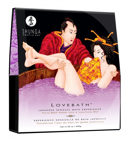 Соль для ванны Lovebath Sensual lotus, превращающая воду в гель - 650 гр. - Shunga - купить с доставкой в Сочи