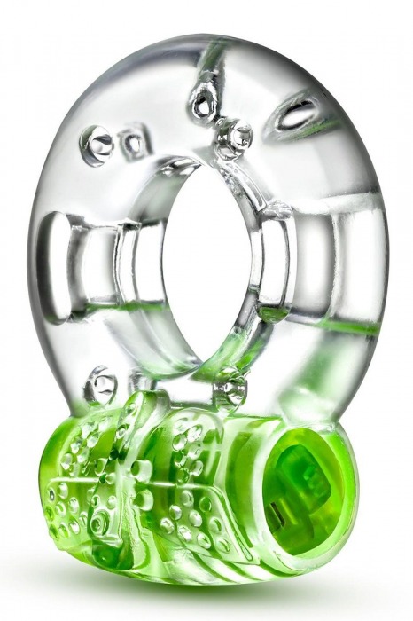 Зеленое эрекционное виброкольцо Arouser Vibrating C-Ring - Blush Novelties - в Сочи купить с доставкой