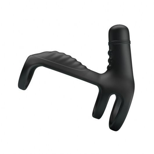 Черная вибронасадка на пенис Vibrating Penis Sling - Baile - в Сочи купить с доставкой