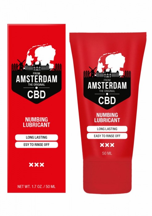 Пролонгирующий лубрикант Numbing CBD from Amsterdam - 50 мл. - Shots Media BV - купить с доставкой в Сочи