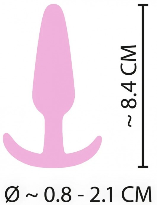 Розовая анальная втулка Mini Butt Plug - 8,4 см. - Orion