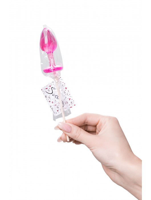 Розовый леденец  в форме анальной втулки со вкусом айриш крим - 29 гр. - Sosuчki - купить с доставкой в Сочи