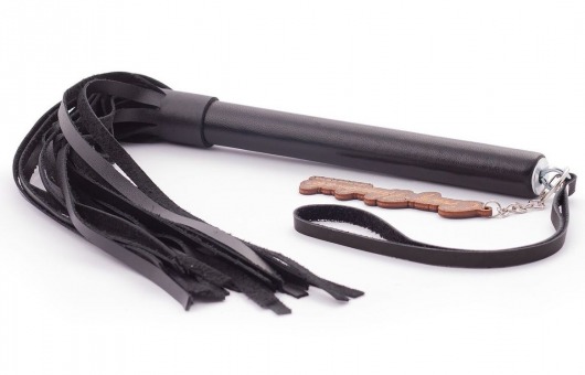 Черная кожаная плеть  Индиго  - 50 см. - Crazy Handmade - купить с доставкой в Сочи
