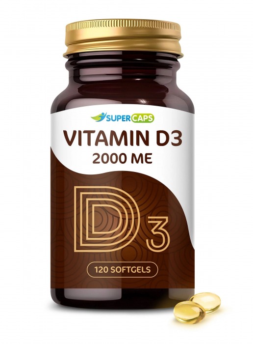 Пищевая добавка SuperCaps VITAMIN D3 2000 ME - 120 капсул - SuperCaps - купить с доставкой в Сочи