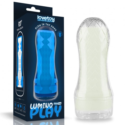 Светящийся в темноте мастурбатор Lumino Play Masturbator Pocketed - Lovetoy - в Сочи купить с доставкой