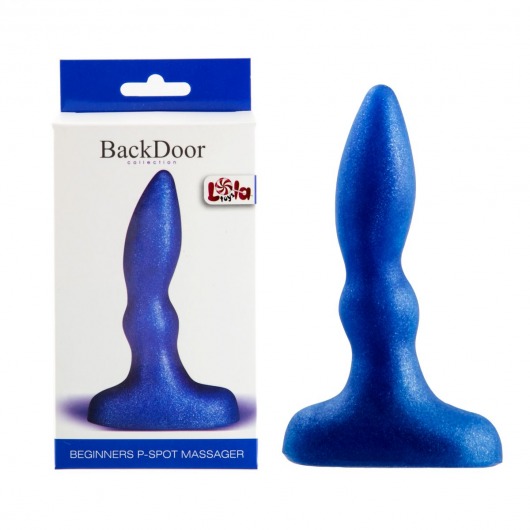 Синий анальный стимулятор Beginners p-spot massager - 11 см. - Lola Games - в Сочи купить с доставкой