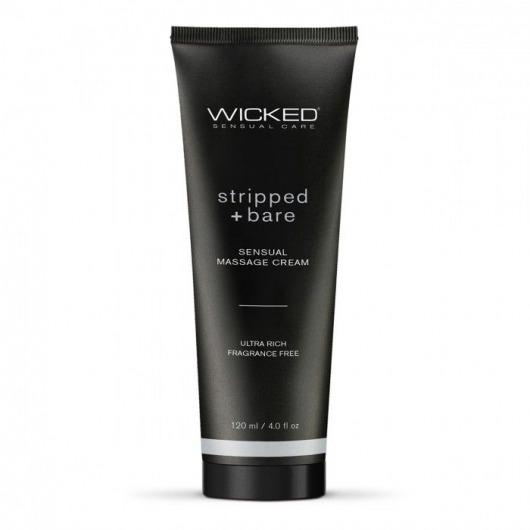 Массажный легкий крем WICKED Stripped plus Bare - 120 мл. - Wicked - купить с доставкой в Сочи