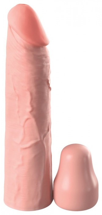 Телесная насадка-удлинитель 1 Inch Silicone X-tension - 17,8 см. - Pipedream - в Сочи купить с доставкой