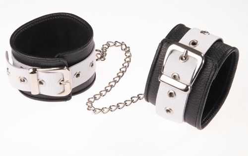 Черно-белые оковы на ноги - Sitabella - купить с доставкой в Сочи