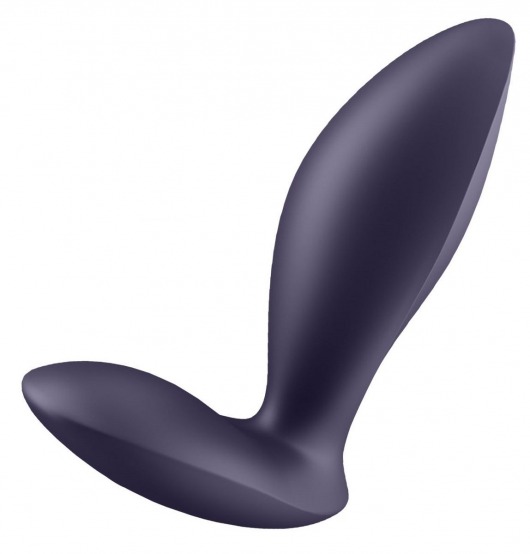 Фиолетовый анальный вибростимулятор Power Plug - Satisfyer - в Сочи купить с доставкой