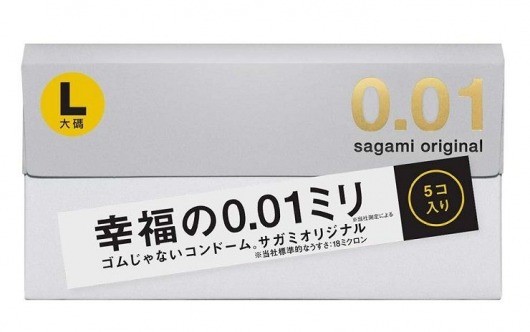 Презервативы Sagami Original 0.02 L-size увеличенного размера - 5 шт. - Sagami - купить с доставкой в Сочи