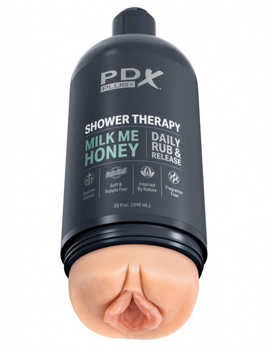 Телесный мастурбатор-вагина Shower Therapy Milk Me Honey - Pipedream - в Сочи купить с доставкой