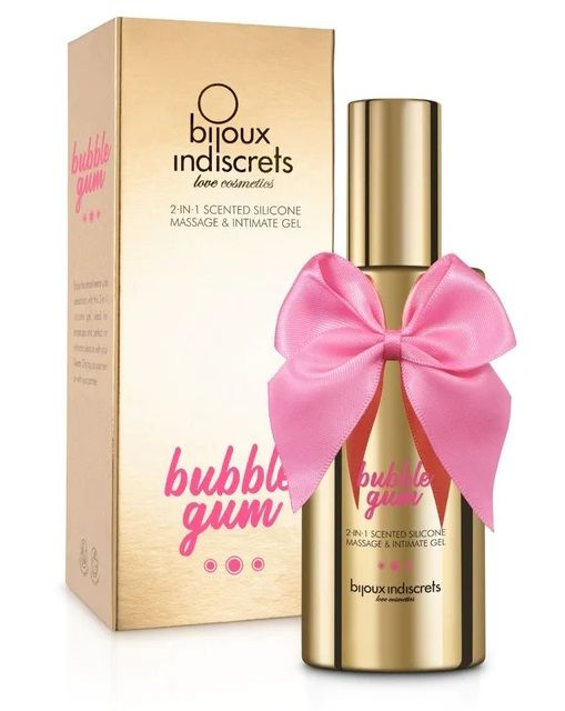 Гель с ароматом жвачки Bubblegum 2-in-1 Scented Silicone Massage And Intimate Gel - 100 мл. - Bijoux Indiscrets - купить с доставкой в Сочи