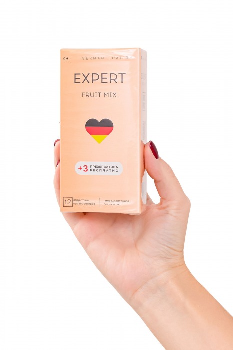 Ароматизированные презервативы EXPERT Fruit Mix - 12 шт.(+3 в подарок) - Expert - купить с доставкой в Сочи