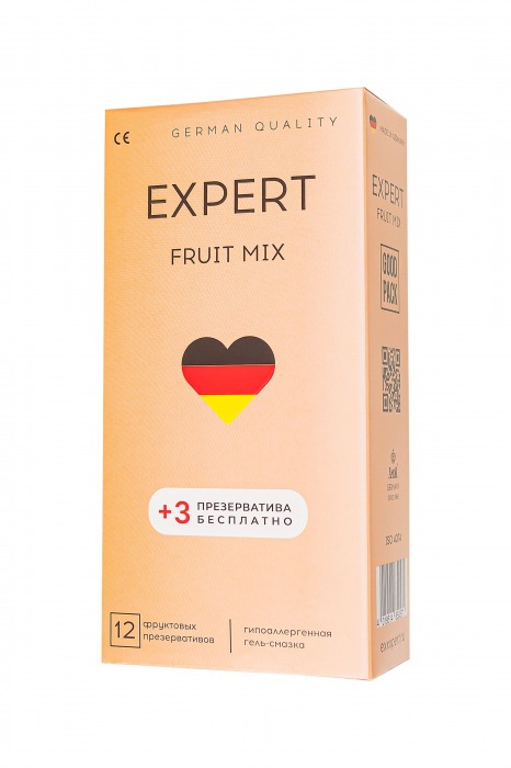 Ароматизированные презервативы EXPERT Fruit Mix - 12 шт.(+3 в подарок) - Expert - купить с доставкой в Сочи