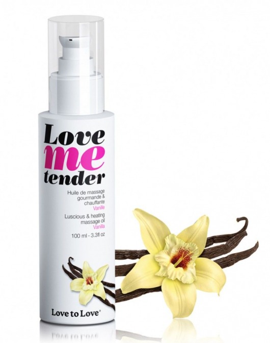 Съедобное согревающее массажное масло Love Me Tender Vanilla с ароматом ванили - 100 мл. - Love to Love - купить с доставкой в Сочи