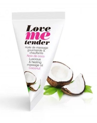 Съедобное согревающее массажное масло Love Me Tender Cocos с ароматом кокоса - 10 мл. - Love to Love - купить с доставкой в Сочи