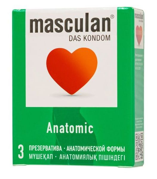 Презервативы анатомической формы Masculan Anatomic - 3 шт. - Masculan - купить с доставкой в Сочи