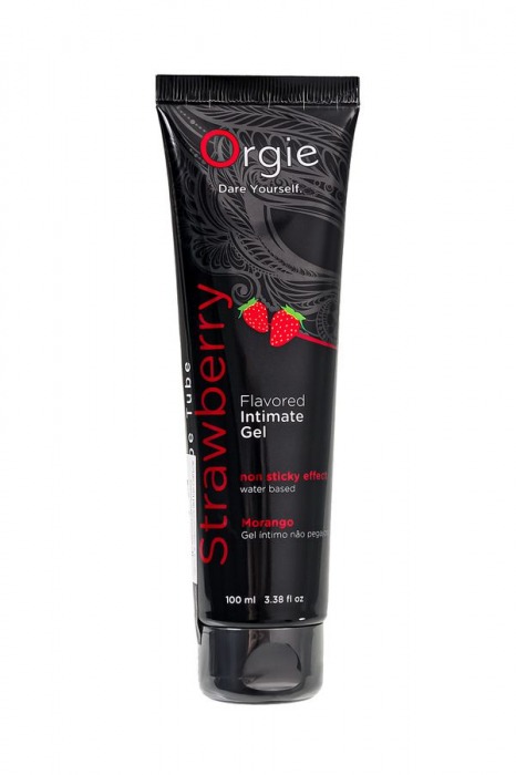 Интимный гель на водной основе Lube Tube Strawberry с клубничным вкусом - 100 мл. - ORGIE - купить с доставкой в Сочи