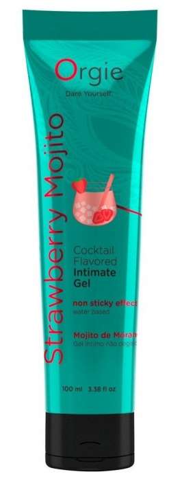 Съедобный интимный гель Orgie Lube Tube Cocktail Strawberry Mojito - 100 мл. - ORGIE - купить с доставкой в Сочи