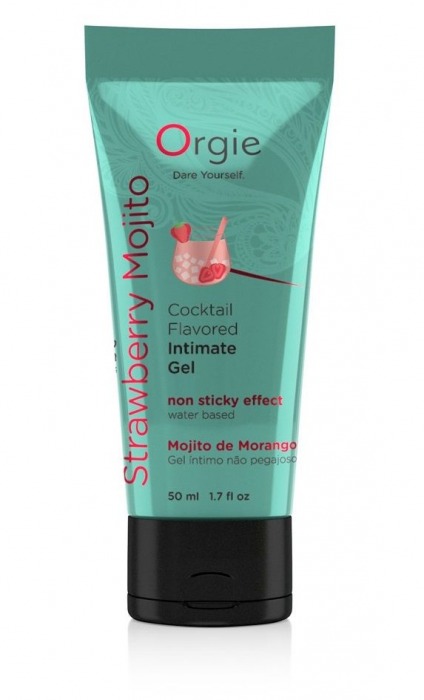Съедобный интимный гель Orgie Lube Tube Cocktail Strawberry Mojito - 50 мл. - ORGIE - купить с доставкой в Сочи