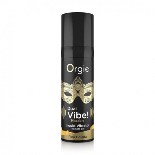 Съедобный гель Dual Vibe Pina Colada с эффектом вибрации и вкусом коктейля пина колада - 15 мл. - ORGIE - купить с доставкой в Сочи