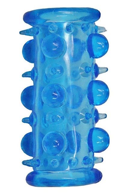 Голубая насадка с шипами и шишечками LUST CLUSTER - Dream Toys - в Сочи купить с доставкой