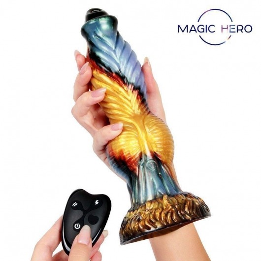 Разноцветный фантазийный вибромассажер - 26 см. - Bior toys