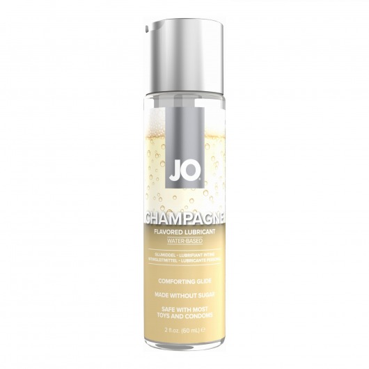 Лубрикант на водной основе JO H2O Champagne Flavored Lubricant с ароматом шампанского - 60 мл. - System JO - купить с доставкой в Сочи