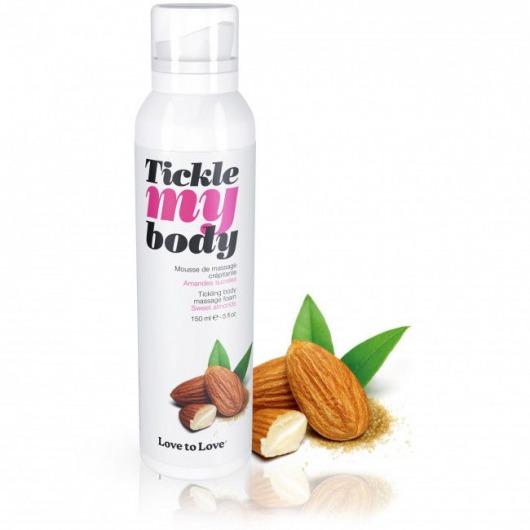 Массажная хрустящая пенка Tickle My Body Sweet Almonds с ароматом миндаля - 150 мл. - Love to Love - купить с доставкой в Сочи