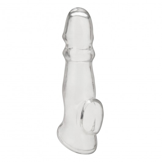 Прозрачная насадка для пениса Girthy Penis Enhancing Sleeve Extension - 17,1 см. - BlueLine - в Сочи купить с доставкой