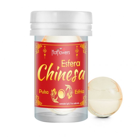 Интимный гель Chinesa Esfera с охлаждающе-пульсирующим эффектом (2 шарика по 3 гр.) - HotFlowers - купить с доставкой в Сочи