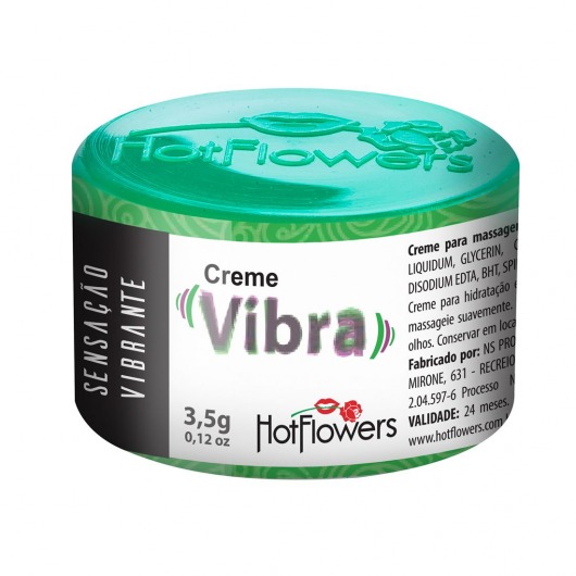 Возбуждающий крем Vibra с эффектом вибрации - 3,5 гр. - HotFlowers - купить с доставкой в Сочи