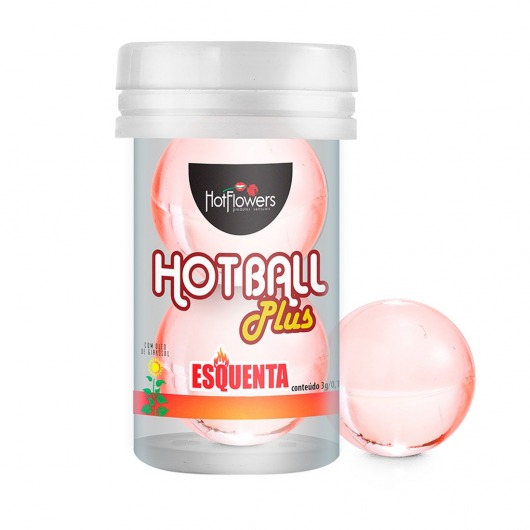 Лубрикант на масляной основе Hot Ball Plus с разогревающим эффектом (2 шарика по 3 гр.) - HotFlowers - купить с доставкой в Сочи
