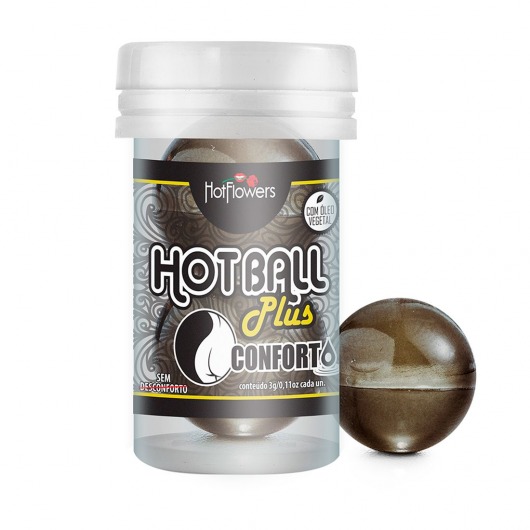 Анальный лубрикант на масляной основе Hot Ball Plus Conforto (2 шарика по 3 гр.) - HotFlowers - купить с доставкой в Сочи