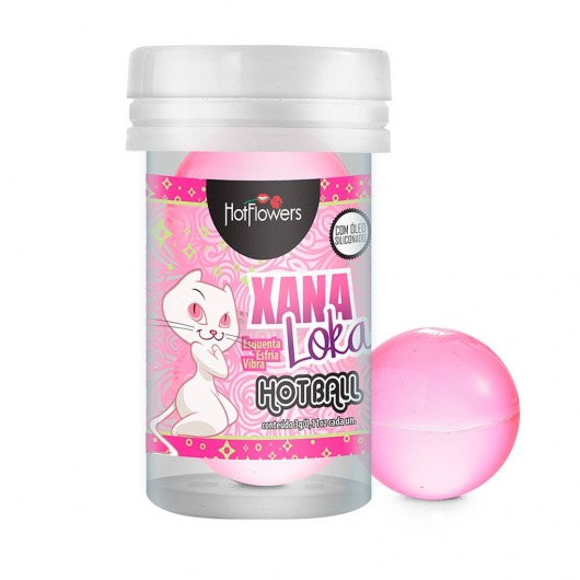 Лубрикант на силиконовой основе с эффектом вибрации Xana Loka Hot Ball (2 шарика по 3 гр.) - HotFlowers - купить с доставкой в Сочи