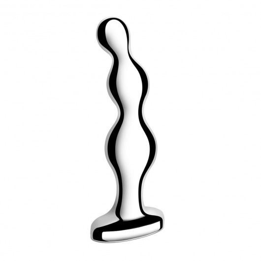 Стальной анальный фаллоимитатор для простаты Stainless Steel Anal Beads - 13 см. - b-Vibe - в Сочи купить с доставкой