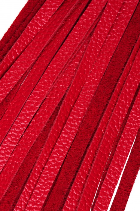 Красно-черная кожаная плеть - 50 см. - Pecado - купить с доставкой в Сочи