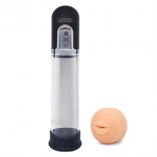 Автоматическая вакуумная помпа-мастурбатор Blowjob Auto Sucker Penis Enlarger Pump - Lux Fetish - в Сочи купить с доставкой