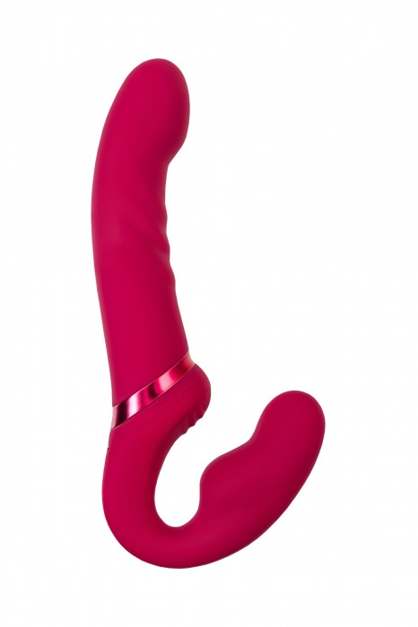 Малиновый безремневой страпон Lapis - 23 см. - Lovense - купить с доставкой в Сочи